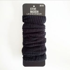 NEW Steve Madden Thick Black Legwarmers